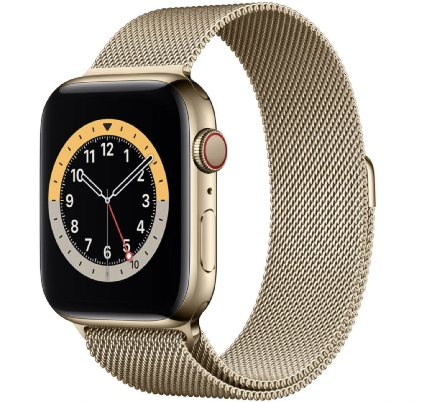 Apple Watch Series 6 44mm Cellular (Stav A) Zlatá nerezová ocel s grafitovým ocelovým řemínkem - Obrázek 2