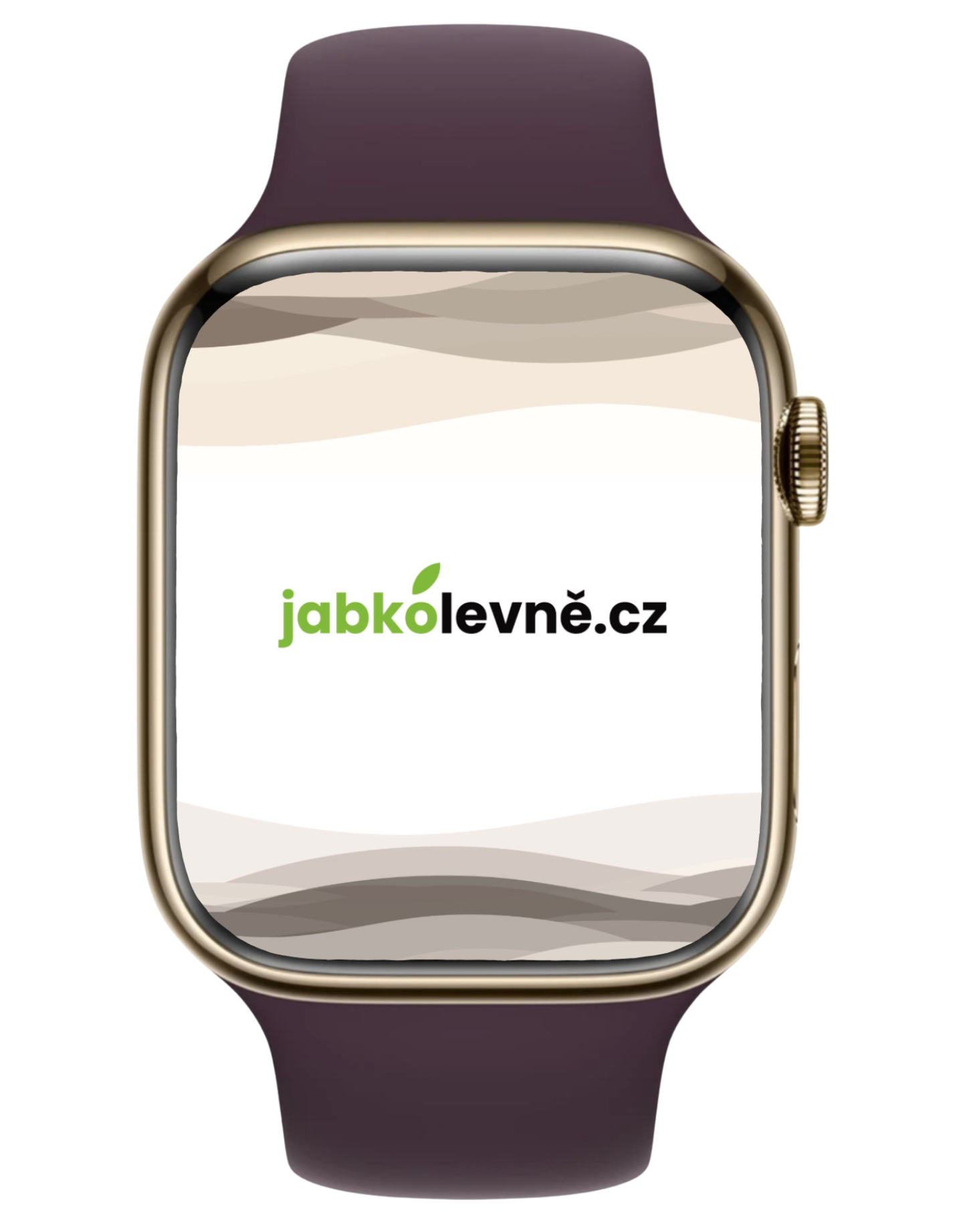 Apple Watch Series 7 45mm Cellular (Stav A/B) Zlatá nerezová ocel s tmavě modrým sportovním řemínkem