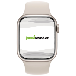 Apple Watch Series 7 45mm Cellular (Stav B) Hvězdně bílý hliník s béžovým sportovním řemínkem