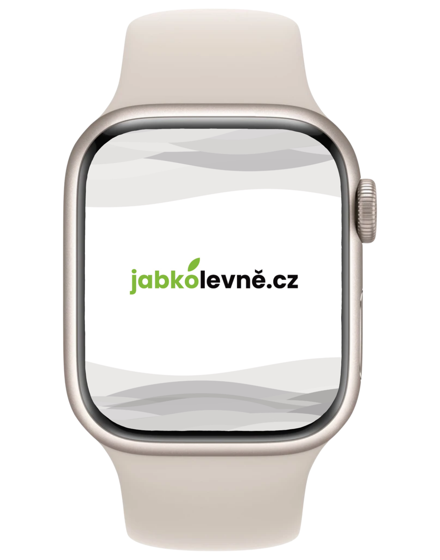 Apple Watch Series 7 45mm Cellular (Stav B) Hvězdně bílý hliník s béžovým sportovním řemínkem