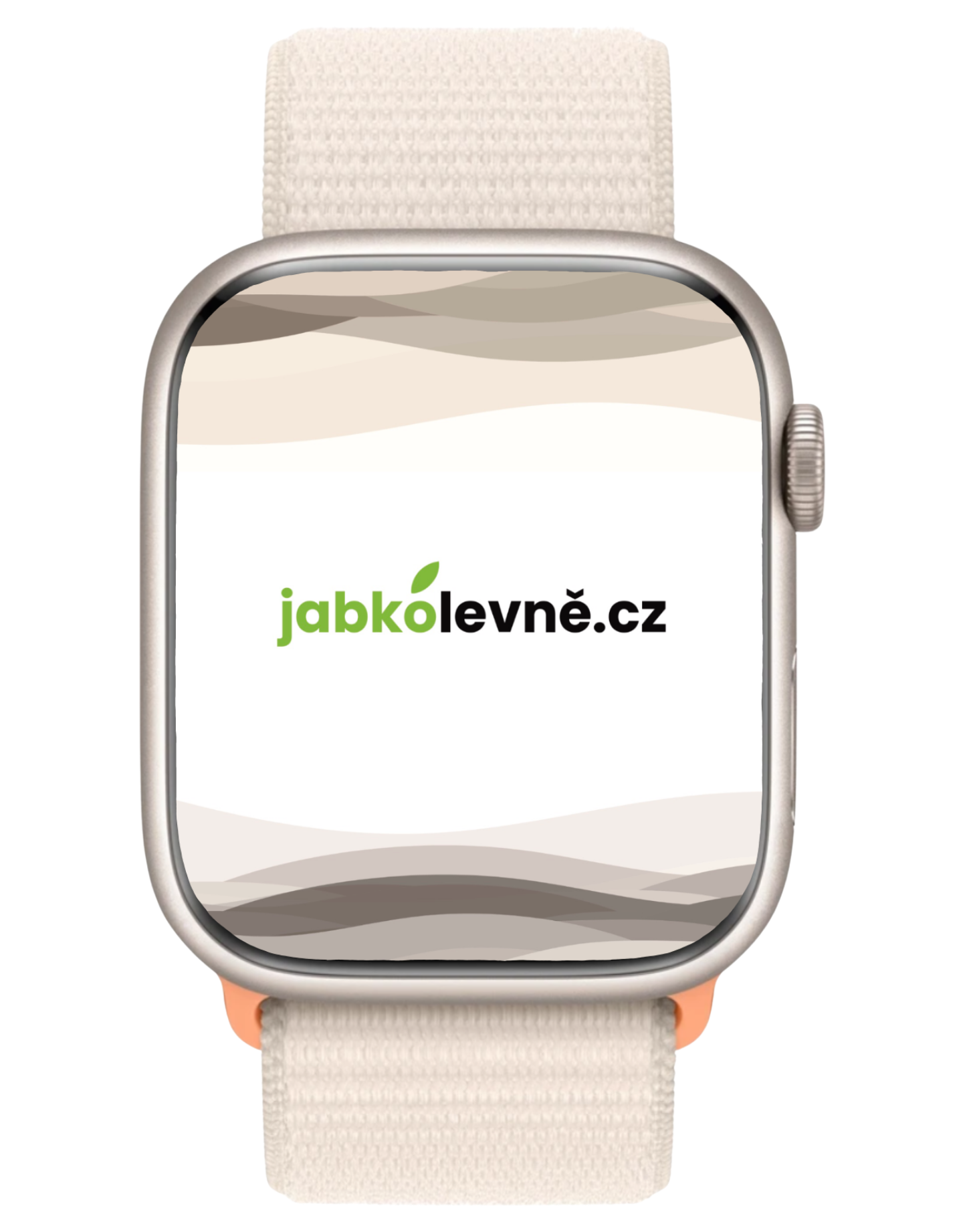 Apple Watch Series 9 41mm Cellular (Stav A-) Hvězdně bílý hliník s béžovým sportovním řemínkem MNK43CS/A