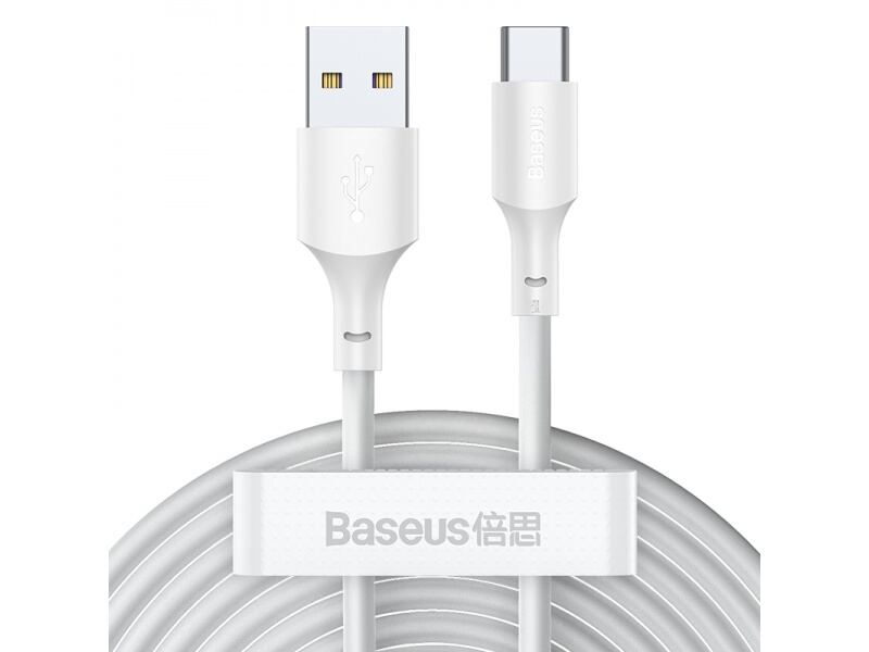 Baseus Type-C Simple Wisdom cable (2pcs/set) 5A 1.5m White (TZCATZJ-02)