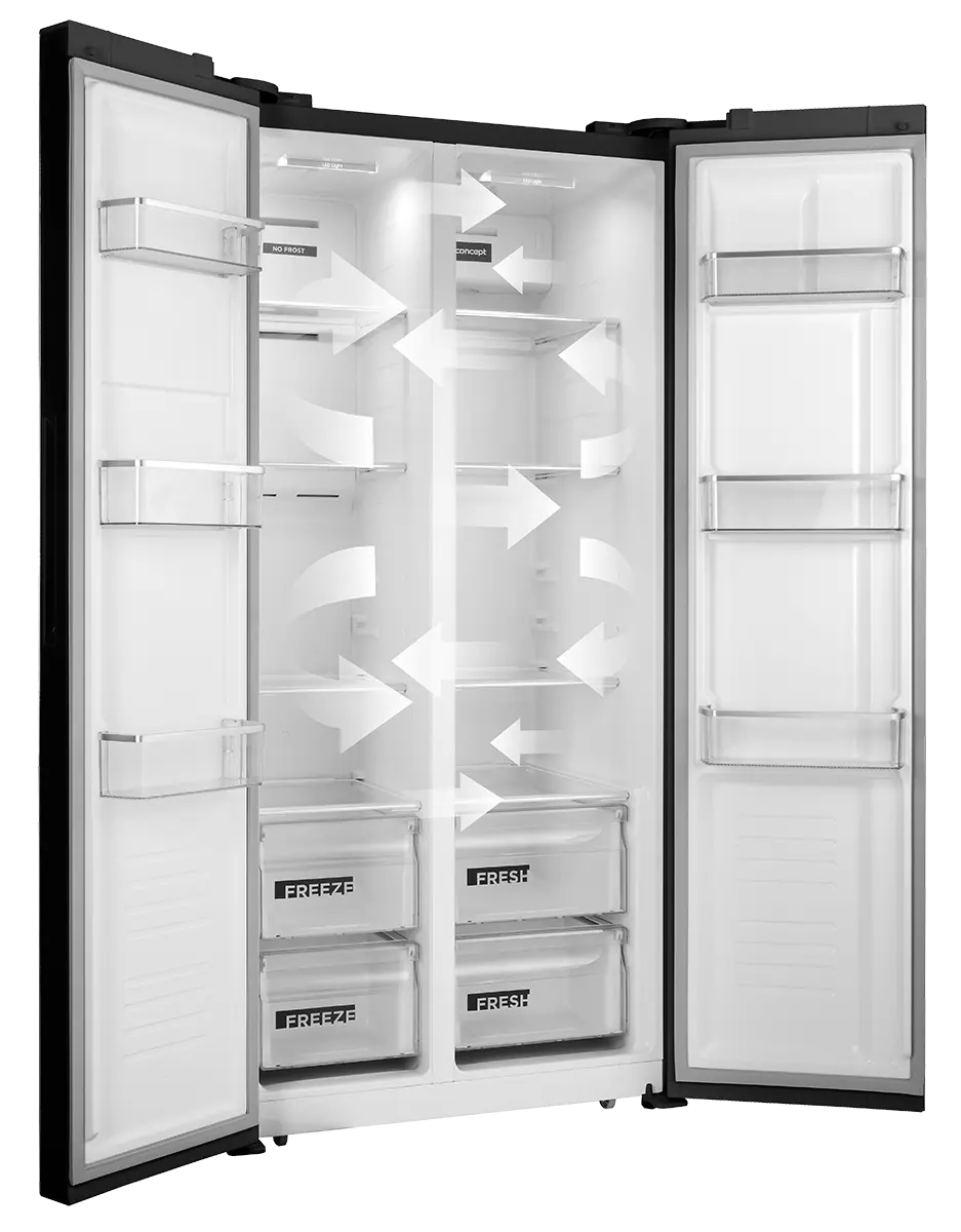 Concept Americká lednice LA7383bcN BLACK - Obrázek 2