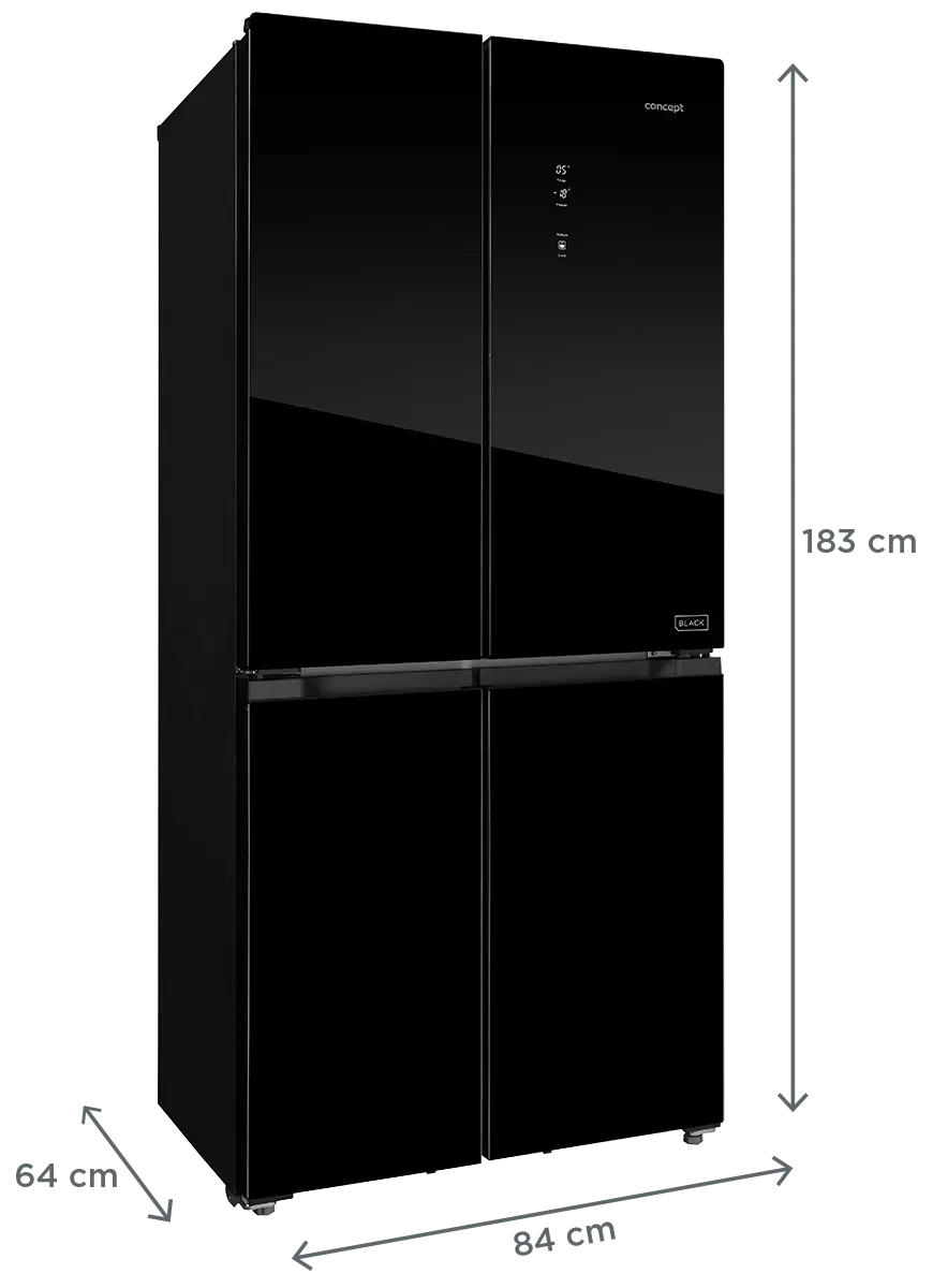 Concept Americká lednice LA8383bc BLACK - Obrázek 2