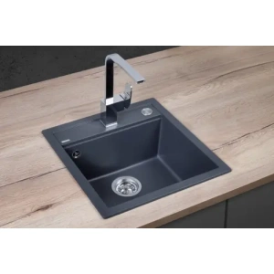 Concept Granitový dřez bez odkapu DG00C50dg Cubis TMAVĚ ŠEDÝ