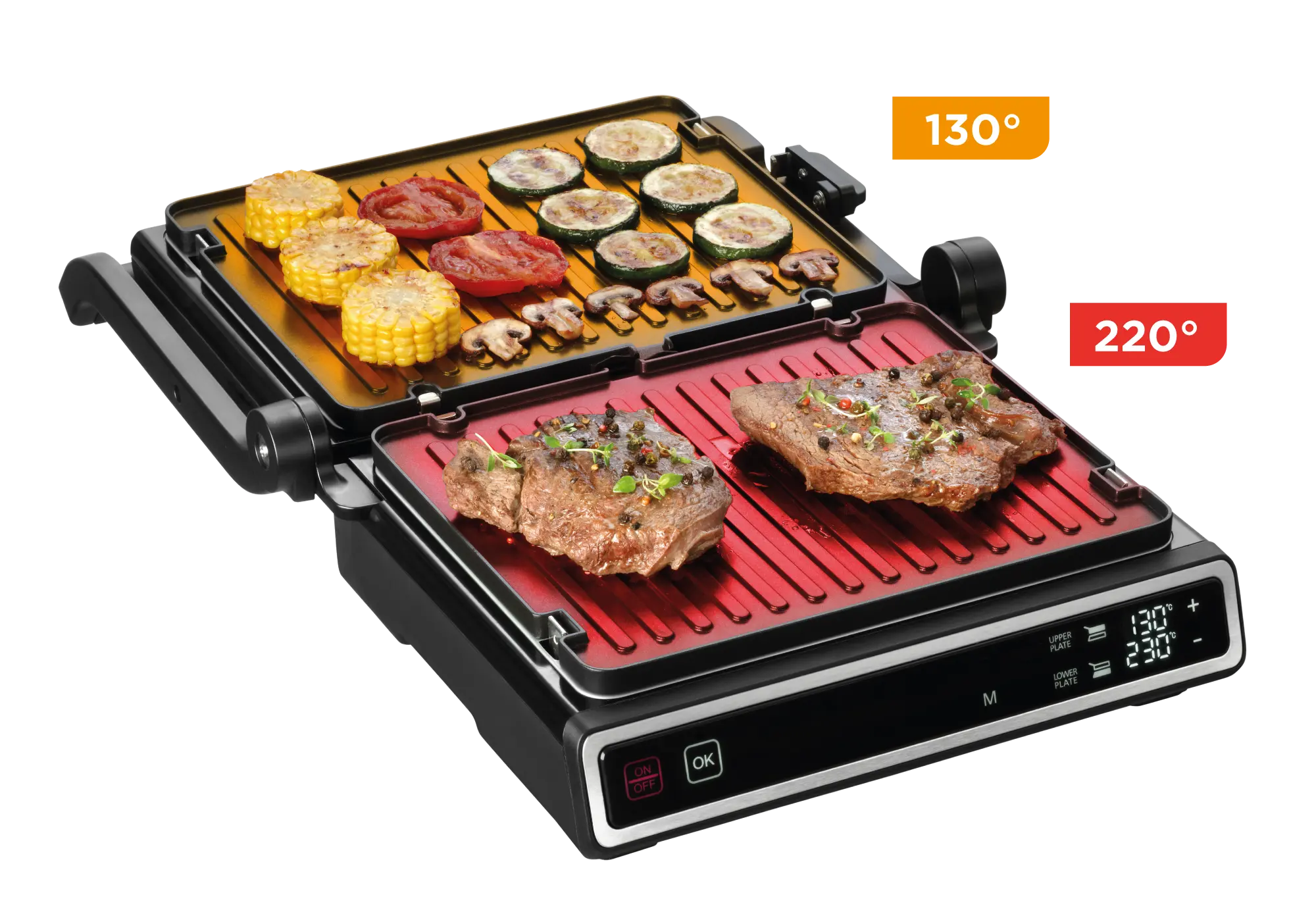 Concept Kontaktní gril s teplotní sondou GE3550 - Obrázek 2