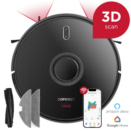 Concept Robotický vysavač s mopem 2v1 REAL FORCE Laser 3D VR3400