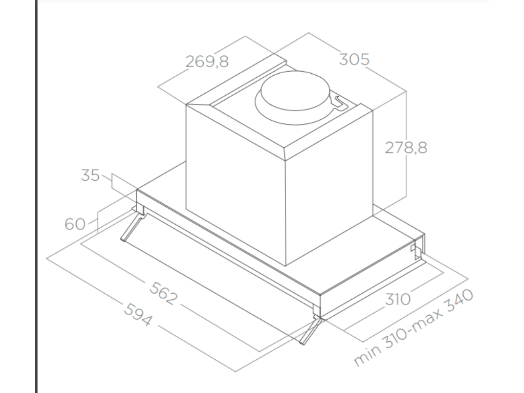 Elica BOX IN LX/BL MAT/A/60 vestavná digestoř - Obrázek 2