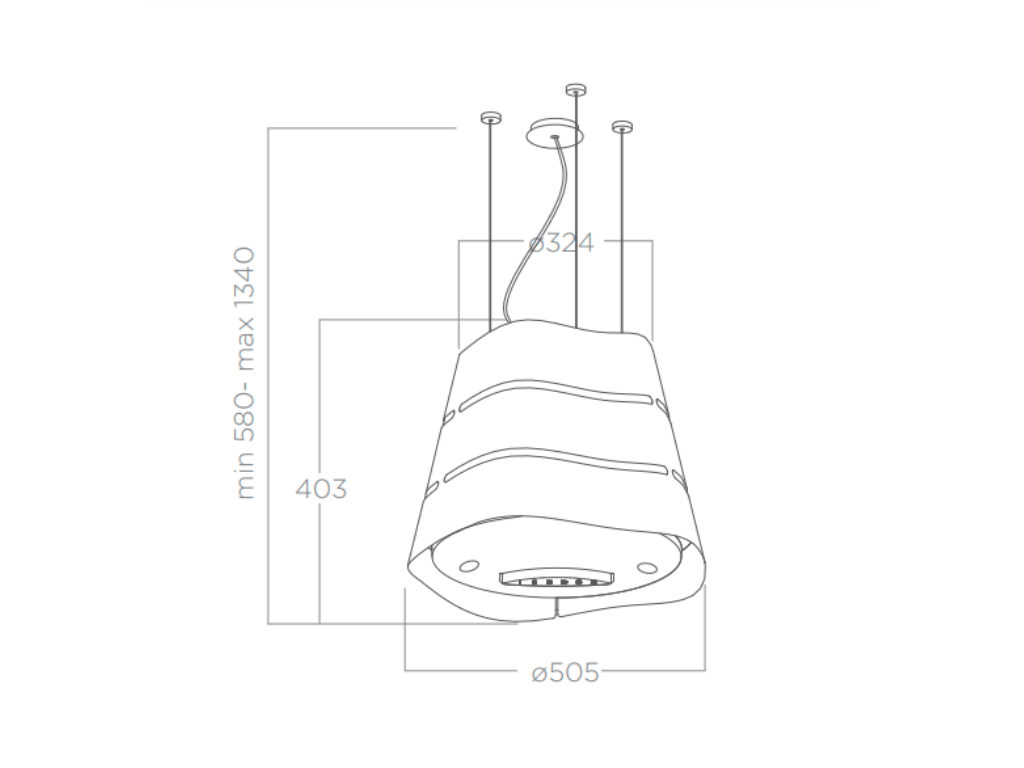 Elica WAVE UX IX/F/51 závěsná digestoř - Obrázek 2