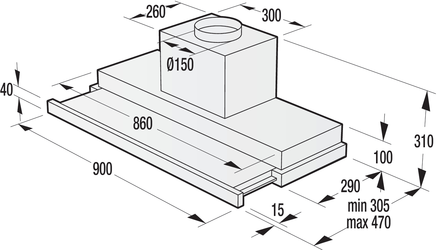 Gorenje BHP923E13X výsuvná digestoř Essential - Obrázek 2