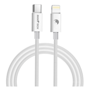 Kabel USB-C / Lightning (1m) 27W Bílý - RhinoTech