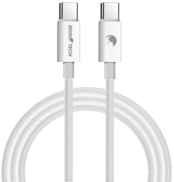 Kabel USB-C / USB-C (1m) 60W Bílý - RhinoTech