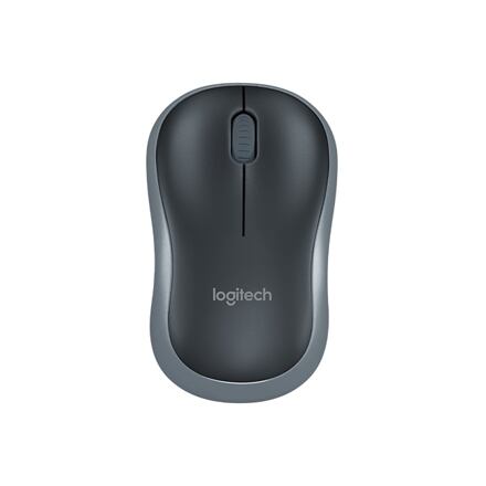 Logitech M185/Kancelářská/Optická/1 000 DPI/Bezdrátová USB/Šedá 910-002235