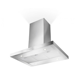 Moderní nástěnný odsavač par Stilo Isola SP nerez