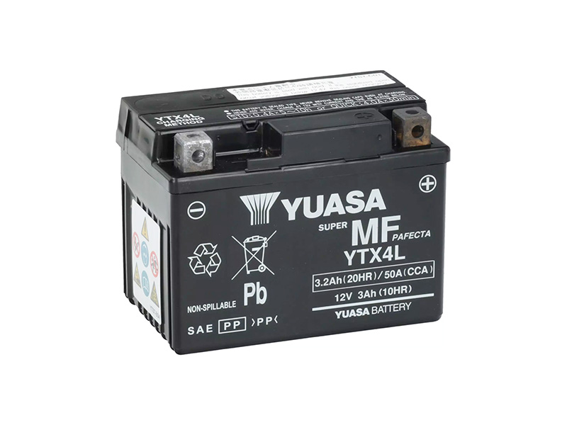Motobaterie YUASA YTX4L (factory activated)