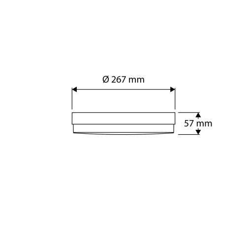 Přisazené LED svítidlo PROLUMIA Prodisc III Mini Ø 267mm max 9W zap/vyp bílá 3000-3500-4000K 120° IP54 40008280 - Obrázek 2