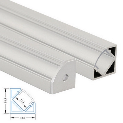 Rohový hliníkový profil McLED RT 19x19mm s čirým difuzorem 2m ML-761.056.02.2 - Obrázek 2