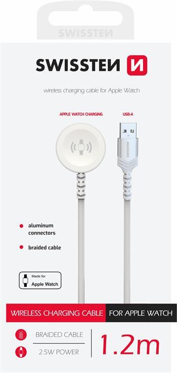 SWISSTEN OPLETENÝ MAGNETICKÝ KABEL PRO APPLE WATCH KOVOVÝ