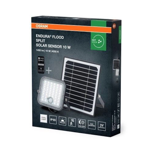 Solární LED reflektor s pohybovým čidlem OSRAM ENDURA 10W IP65 4000K neutrální bílá - Obrázek 2