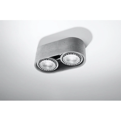 Stropní bodové svítidlo SOLLUX Basic 2 GU10 2x40W bez zdroje SL.0882 beton - Obrázek 2