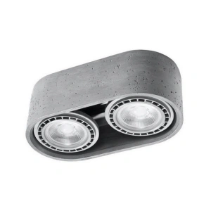 Stropní bodové svítidlo SOLLUX Basic 2 GU10 2x40W bez zdroje SL.0882 beton