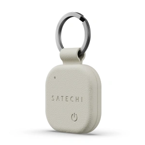 Stylová klíčenka z veganské kůže Satechi FindAll Keychain pro AirTag - světlá