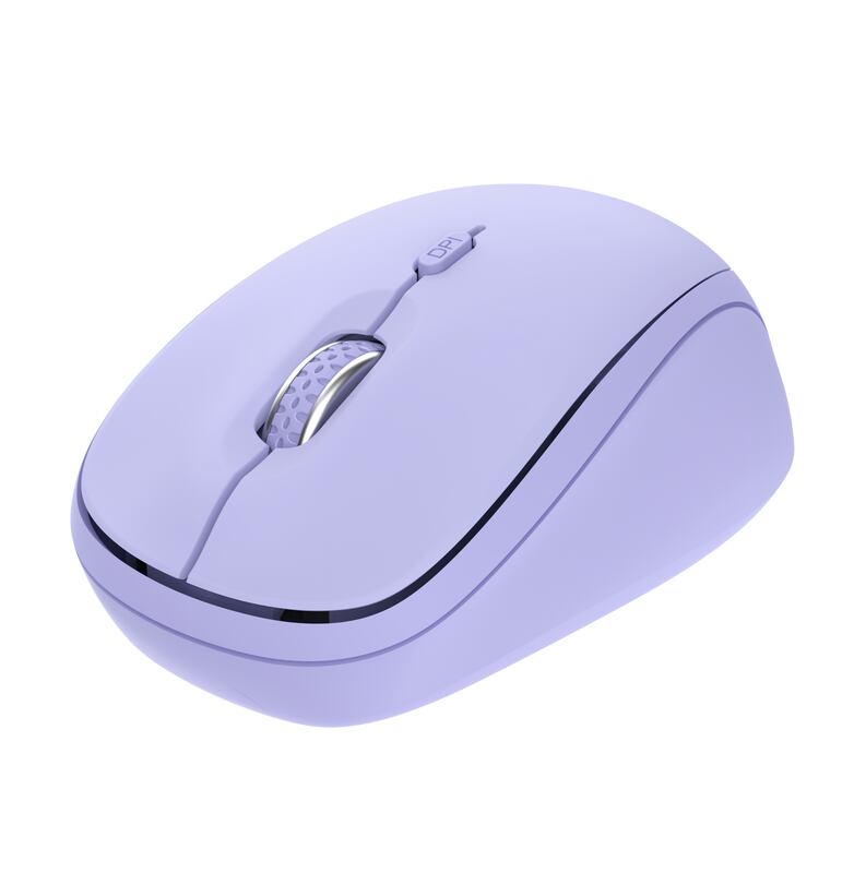 TRUST Yvi+ Multi-Device/Kancelářská/Optická/1 600 DPI/USB+BT/Fialová 25583