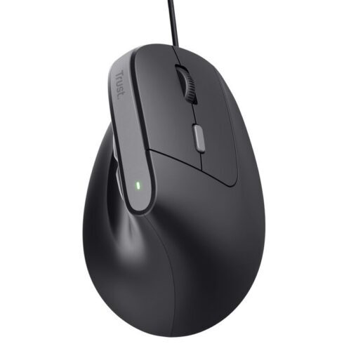 Trust Bayo II/Vertikální/Optická/Pro praváky/2 400 DPI/Drátová USB/Černá 25144