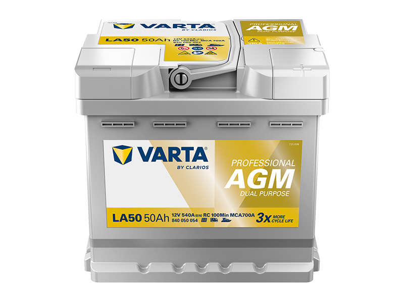VARTA Professional Dual Purpose AGM 12V 50Ah 540A 840 050 054 (LA50) - Obrázek 2