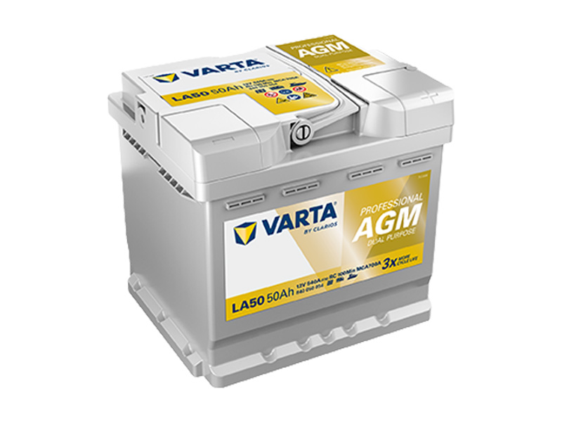 VARTA Professional Dual Purpose AGM 12V 50Ah 540A 840 050 054 (LA50)