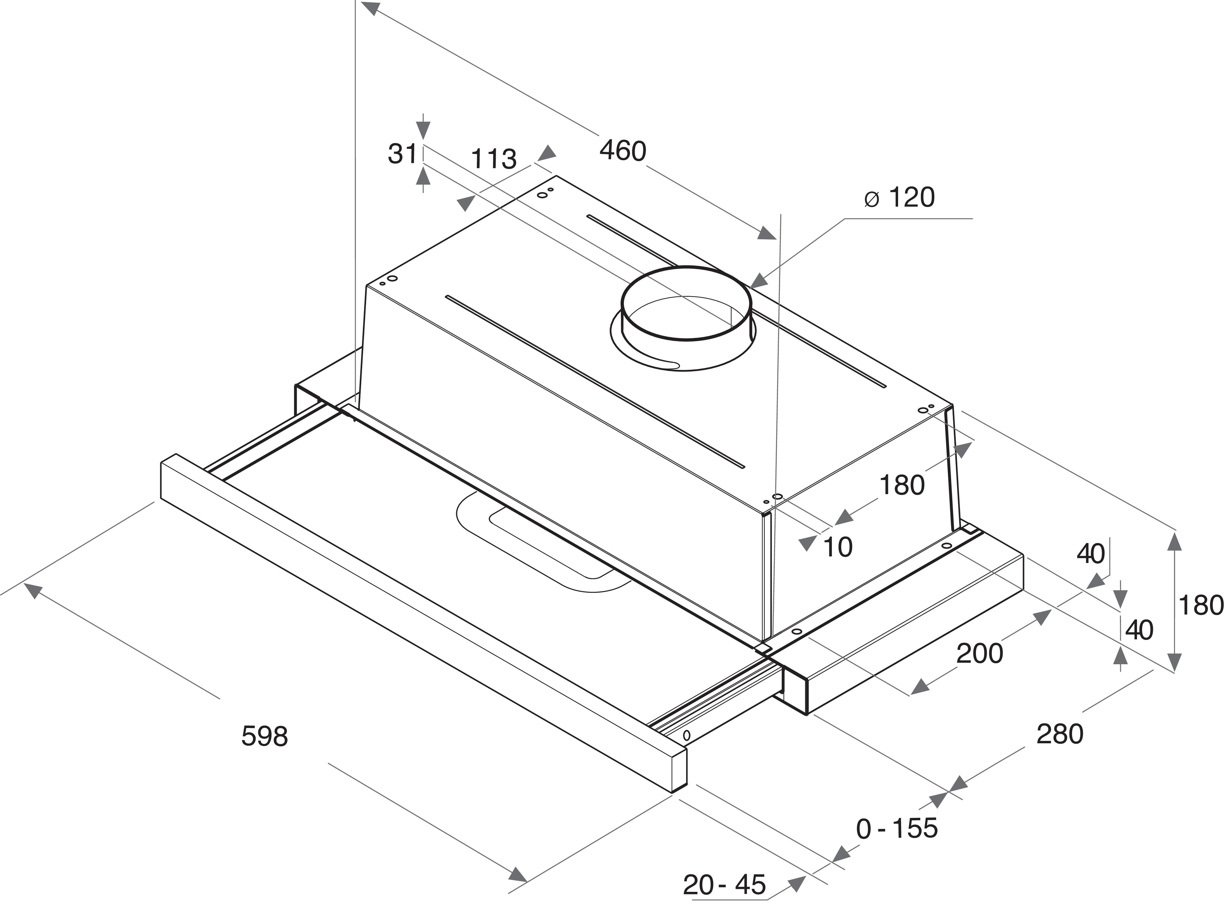 Whirlpool AKR 750 G SD výsuvná digestoř - Obrázek 2