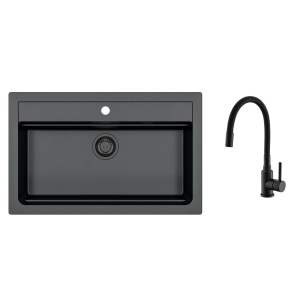 Alveus SET ALVEUS ATROX 40/91 BLACK ADDITION + BATERIE Mintas black MAT