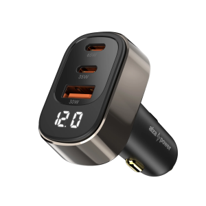 AlzaPower Car Charger X570 USB-A + USB-C Power Delivery 100W černá