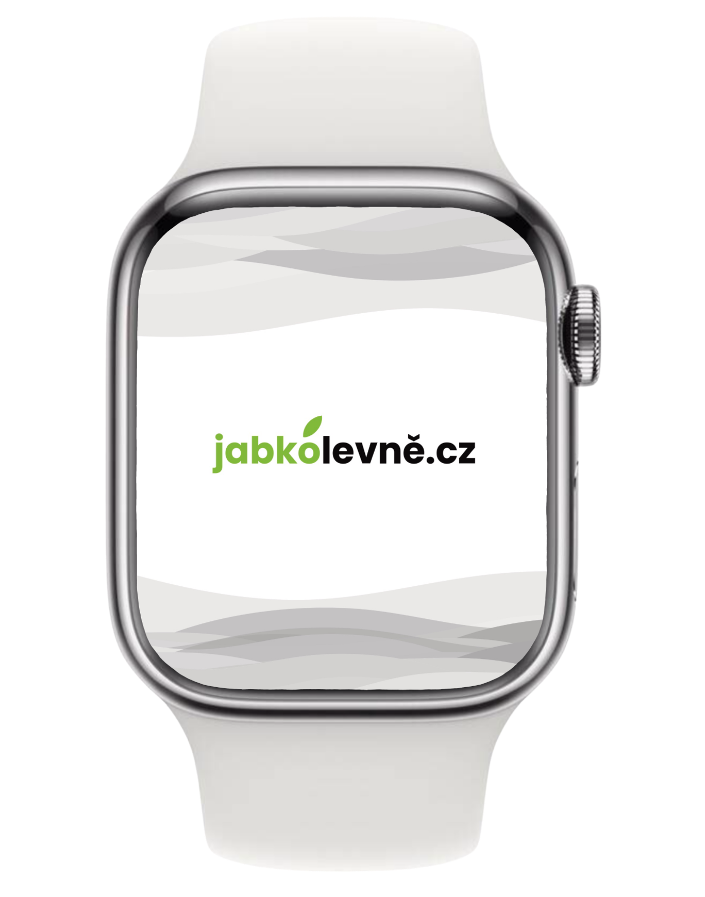 Apple Watch Series 8 41mm Cellular (Stav A-) Stříbrná nerezová ocel s bílým sportovním řemínkem