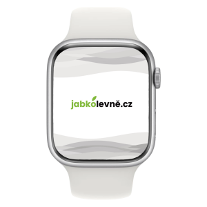 Apple Watch Series 8 41mm Cellular (Stav A/B) Stříbrný hliník s bílým sportovním řemínkem MNK43CS/A