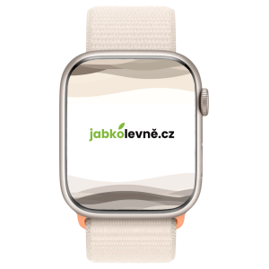 Apple Watch Series 9 41mm GPS (Stav B) Hvězdně bílý hliník s modrým sportovním řemínkem MNK43CS/A