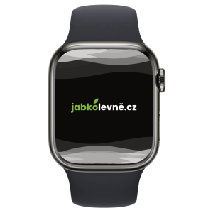 Apple Watch Series 9 45mm Cellular (Stav A) Grafitová Nerezová ocel Hermès s černým sportovním řemínkem MNK43CS/A