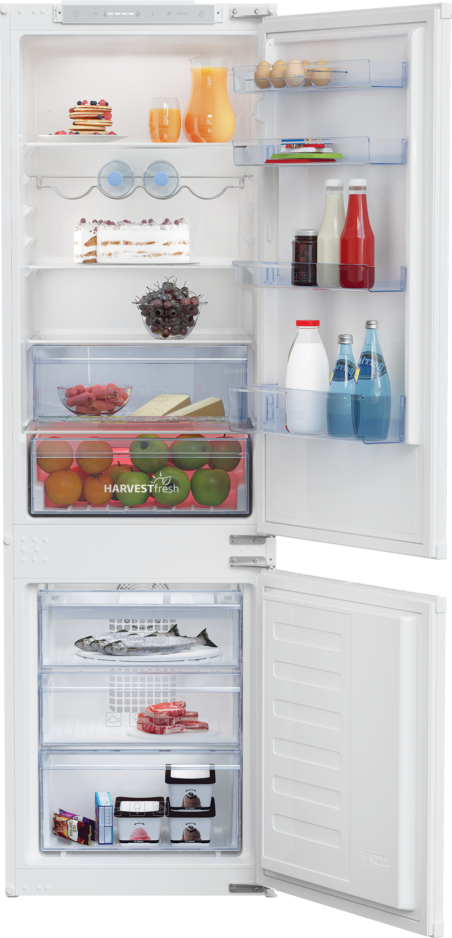 Beko BCHA275E4SN vestavná kombinovaná lednice
