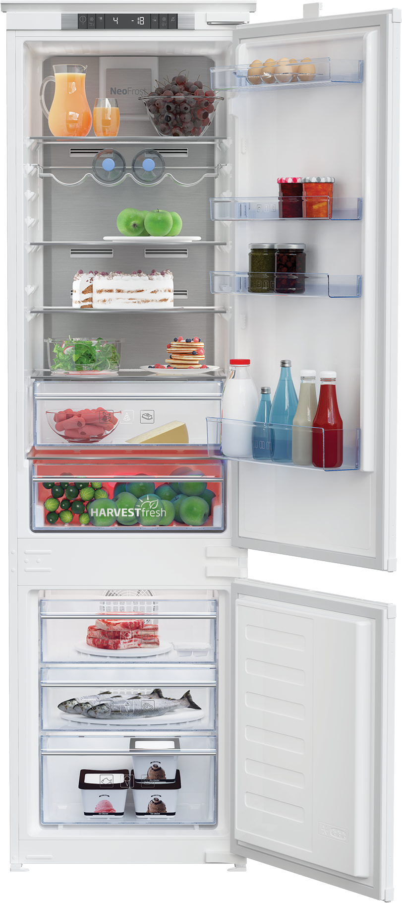 Beko BCNA306E4SN vestavná kombinovaná lednice - Obrázek 2