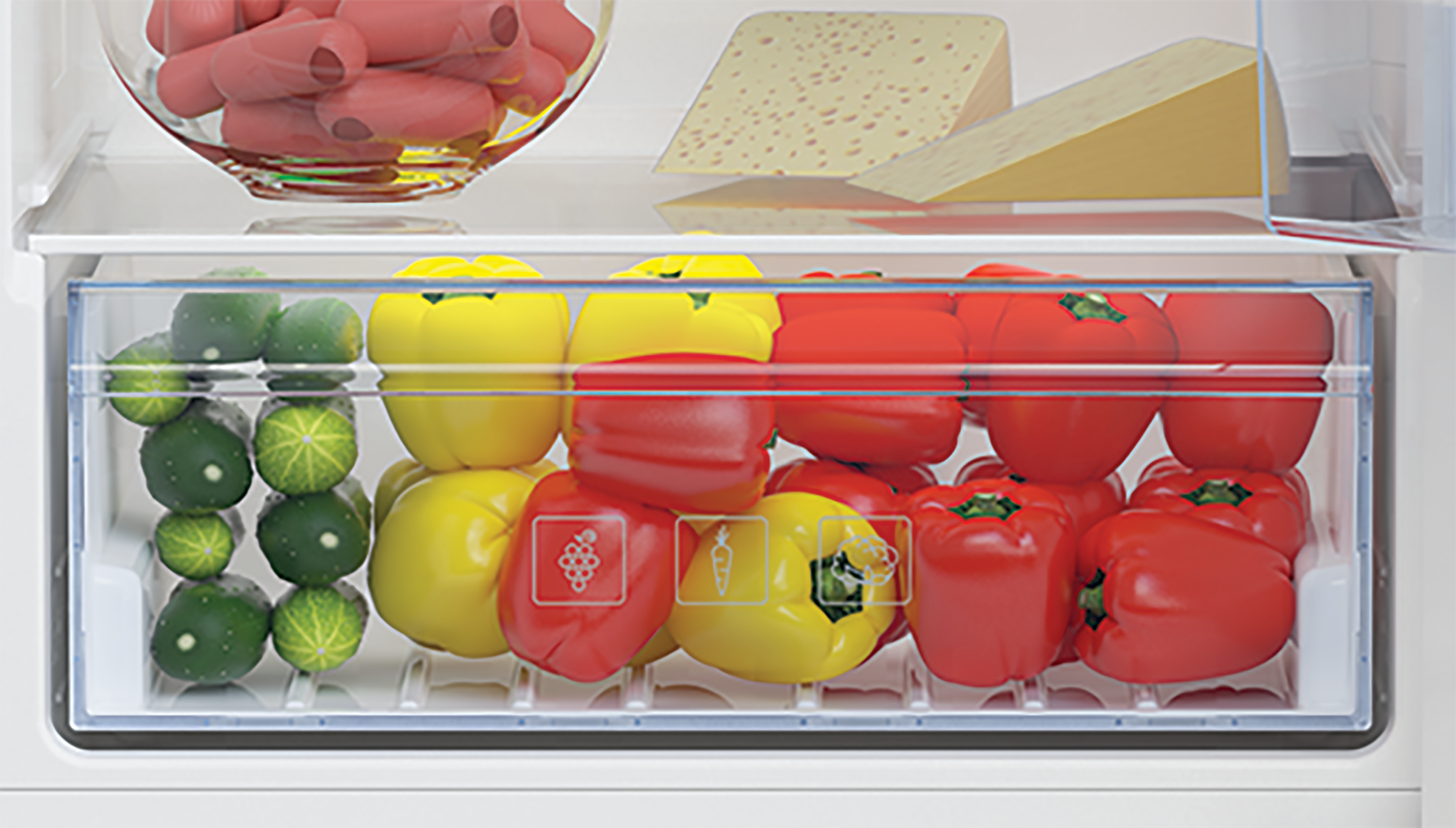 Beko BCSA285K4SN vestavná kombinovaná lednice - Obrázek 2