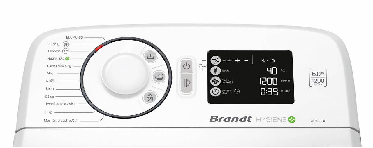 Brandt BT16024N pračka s vrchním plněním - Obrázek 2