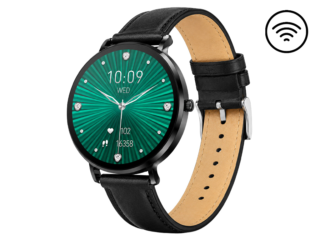 Chytré hodinky CARNEO Phoenix HR+ 2nd gen. Pay Ready – černé + NFC platební řemínek