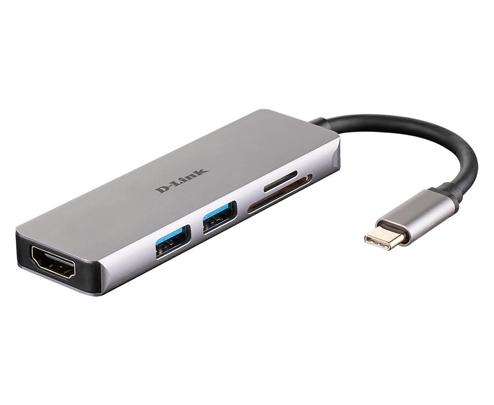 D-Link 5-in-1 USB-C Hub with HDMI and SD/microSD Card Reader DUB-M530