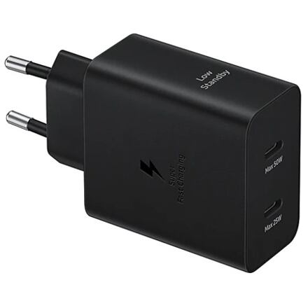 EP-T5020XBE Samsung Dual USB-C 50W Cestovní nabíječka + USB-C Datový Kabel Black EP-T5020XBEGEU