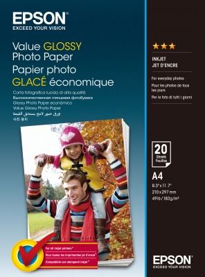 EPSON Value Glossy Photo Paper A4 20 sheet C13S400035