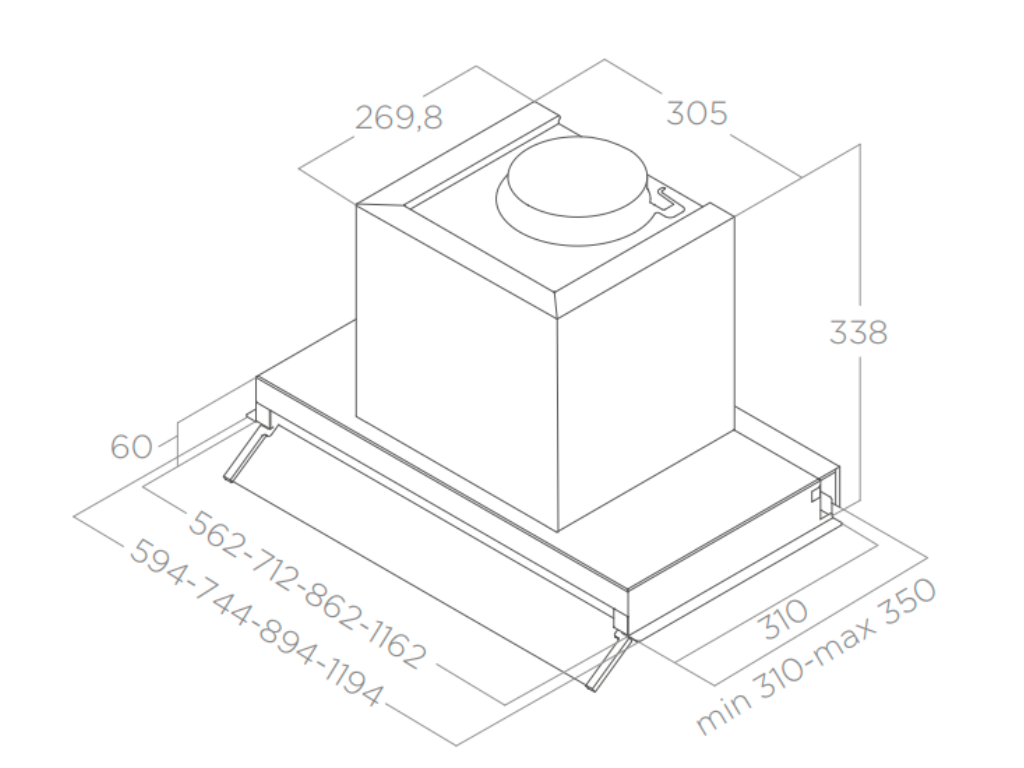 Elica BOX IN ADV PLUS @ BLMAT/A/120 vestavná digestoř - Obrázek 2