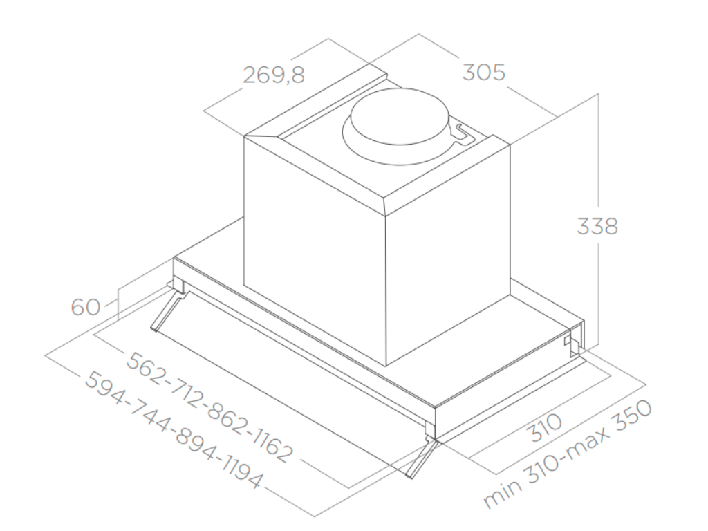 Elica BOX IN ADV PLUS @ IX/A/120 vestavná digestoř - Obrázek 2