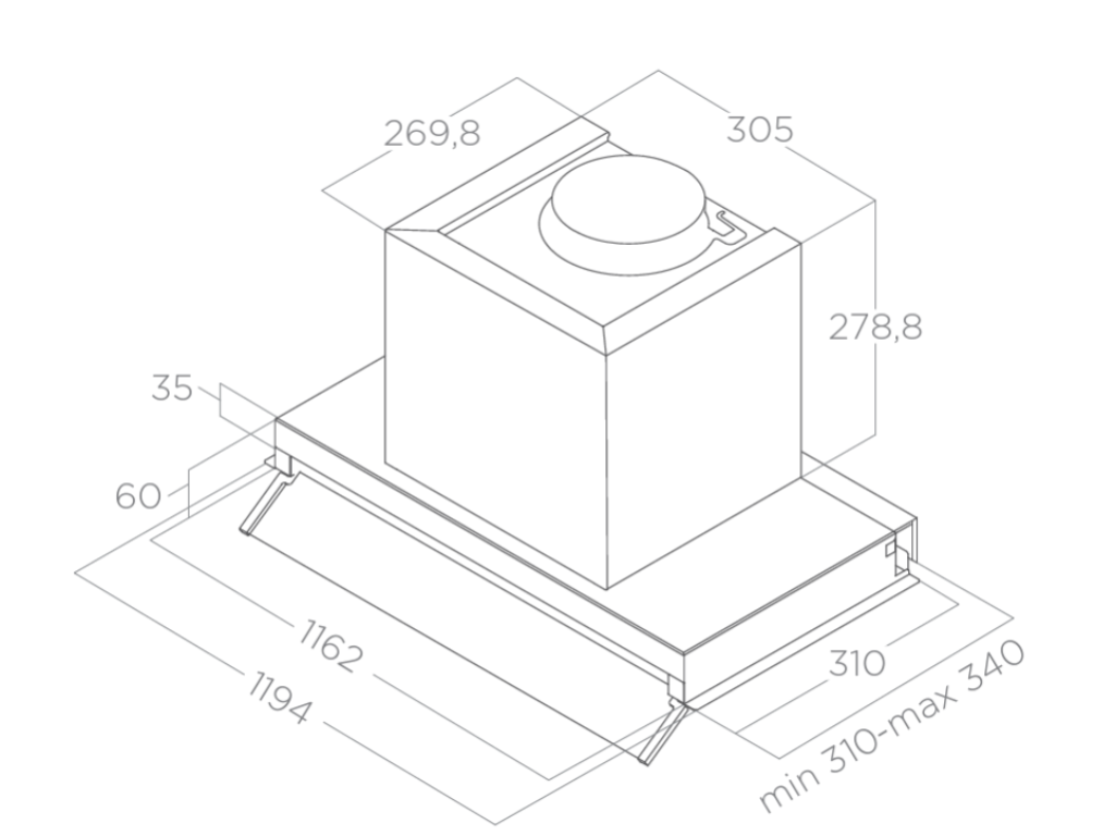 Elica BOX IN ADVANCE IX/A/120 vestavná digestoř - Obrázek 2