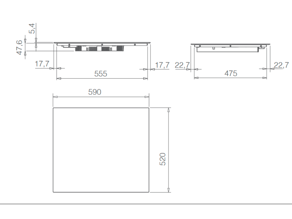 Elica RATIO CONNEX 604 PLUS BL indukční varná deska - Obrázek 2
