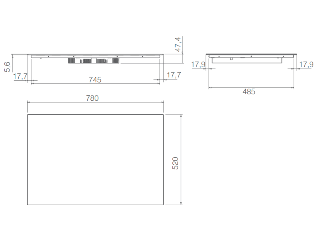 Elica RATIO CONNEX 803 PLUS BL indukční varná deska - Obrázek 2